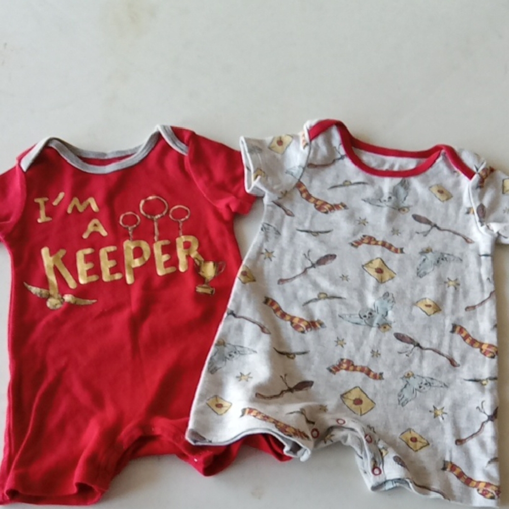 Harry Potter Themed Red and Gray Bodysuits